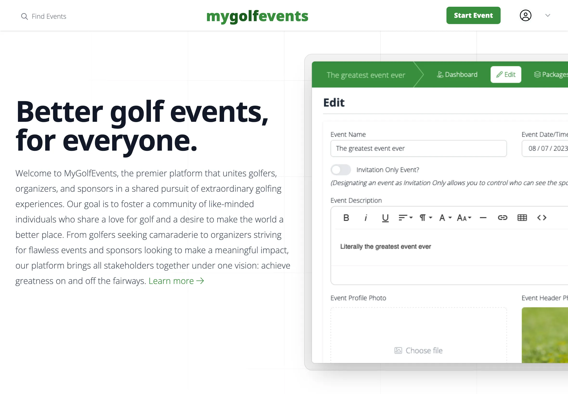 MyGolfEvents